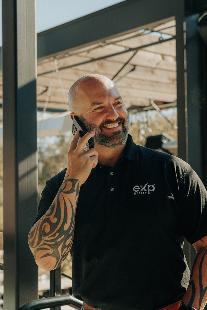 Brian O'Neill, Greenville SC Realtor, on a call with a client